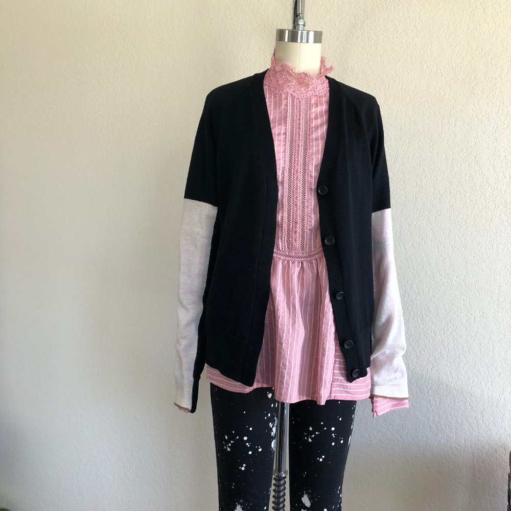 A.L.C. Japanese Wool Color Block Cardigan - image 3